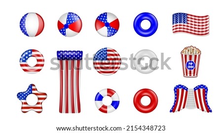 Similar – Image, Stock Photo American flag on floating boat