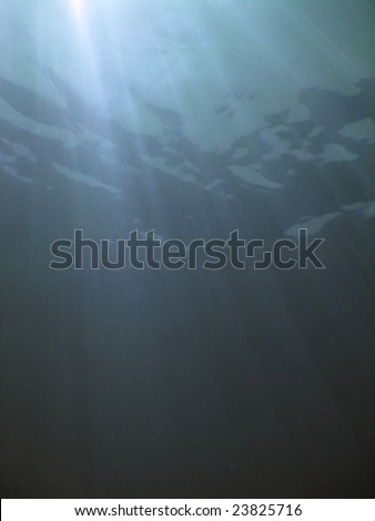 Underwater scene with sun rays - Stock Image - Everypixel