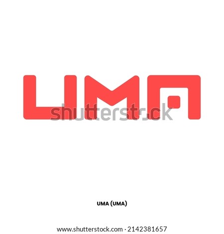 Uma UMA crypto currency logo and symbol vector illustration. Decentralized finance concept virtual money. Can be used as icons, symbols, emblems and badges.  Foto stock © 