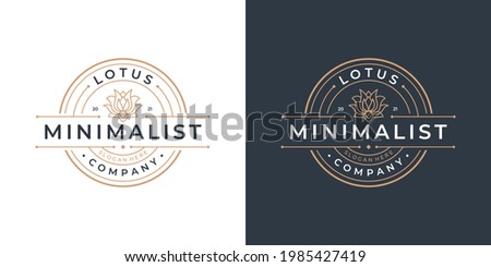 Beauty lotus flower logo design template. Luxury logo for beauty salon, spa and yoga.