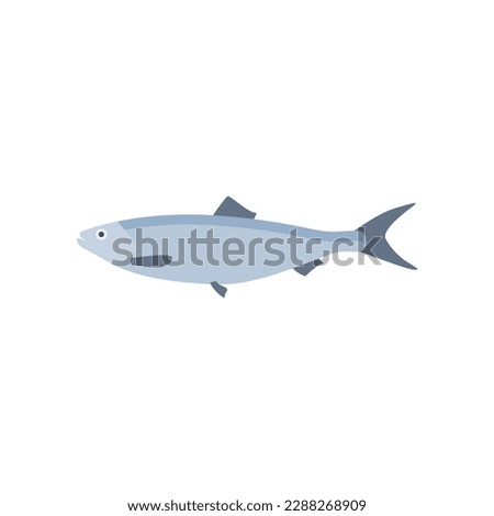 saltwater fish flat design vector illustration. fresh fish icon seafood logo. can be use for restaurant, fishing logo