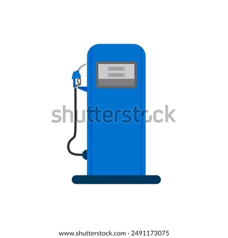 Gas or petrol station. Gas station pump with fuel nozzle of petrol pump flat design vector illustration. Gasoline, oil, fuel, diesel pump.