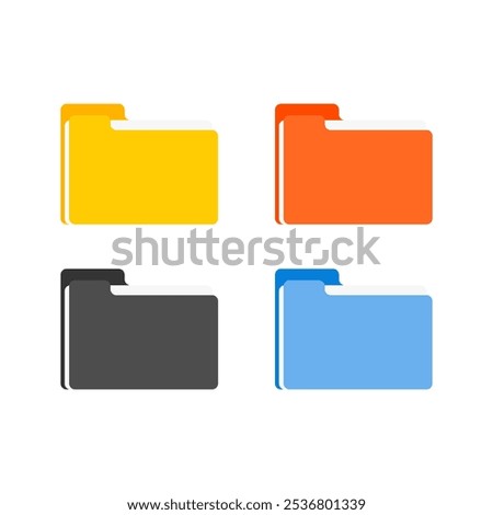 open folder icon. Folder with documents, flat design icon vector illustration for website design logo application dictionary access