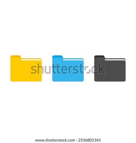 open folder icon. Folder with documents, flat design icon vector illustration for website design logo application dictionary access