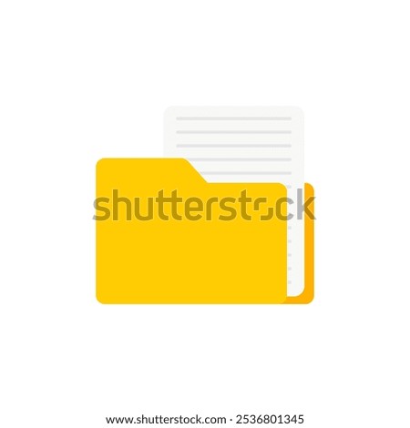 open folder icon. Folder with documents, flat design icon vector illustration for website design logo application dictionary access