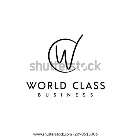 Beauty Elegant Initial Monogram CW WC World Class logo design inspiration