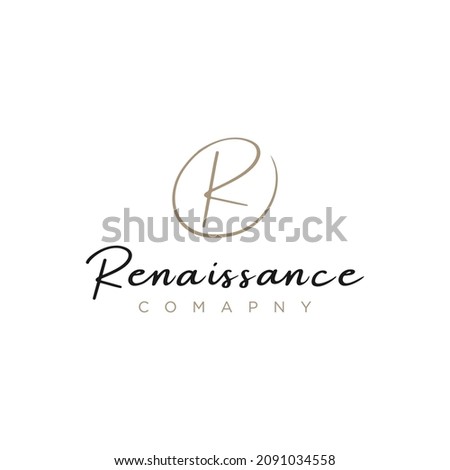 Simple Elegant Luxury Initial Letter R Logo Design
