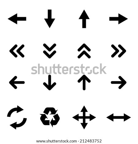 Set of flat icons - arrows