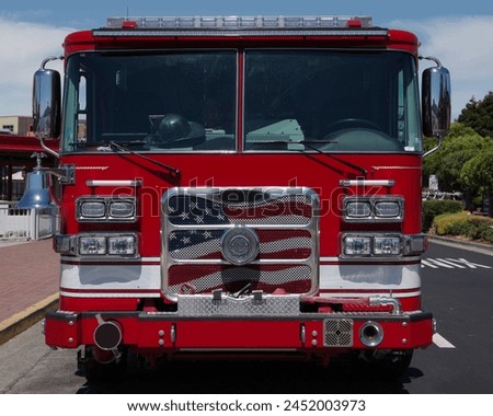 Similar – Image, Stock Photo Firetruck equipment, close up