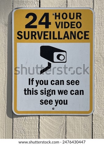 Similar – Image, Stock Photo Video surveillance sign