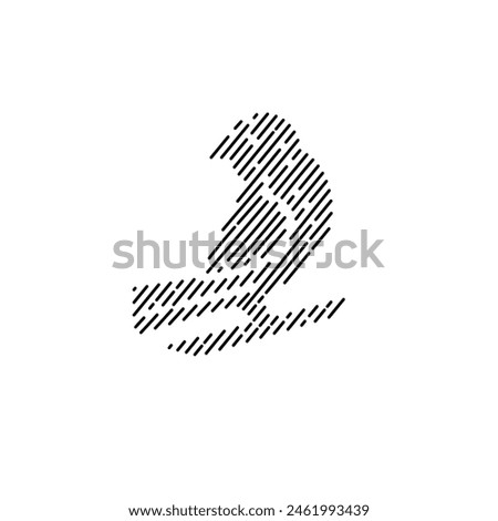 Line art bird logo design vector stock