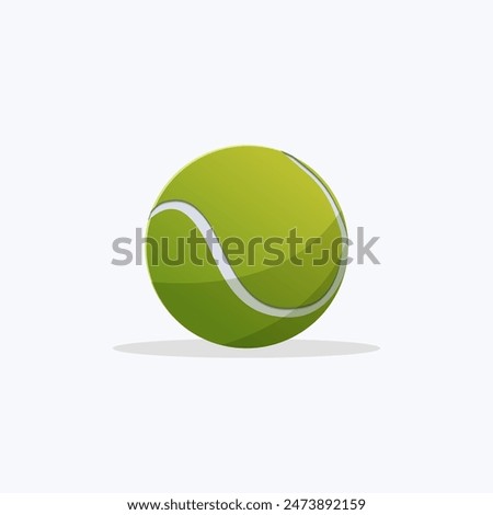 Tenis ball with realistic shape and 3D