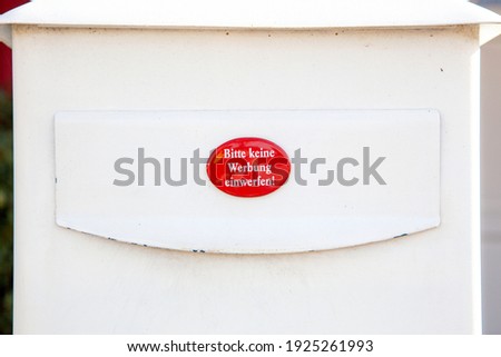 Similar – Image, Stock Photo no advertising Mailbox