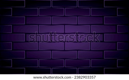 A brick wall in the night neon light from an advertisement or signboard