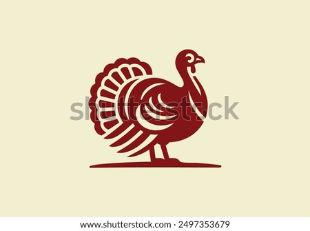 Turkey bird logo, icon, emblem