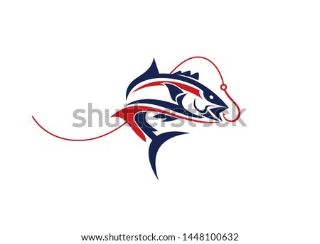Fishing logo. Fish Logo, Wild Fish Logo, Fly Fishing Logo, Fishing Hook, 