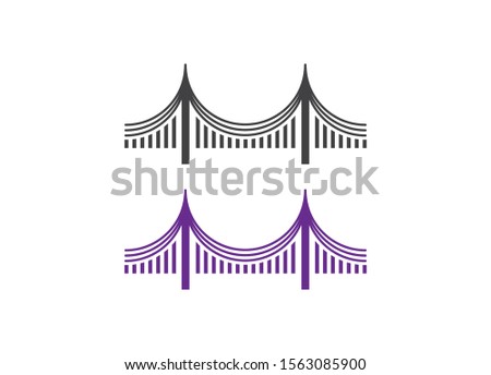 Creative abstract bridge logo design template