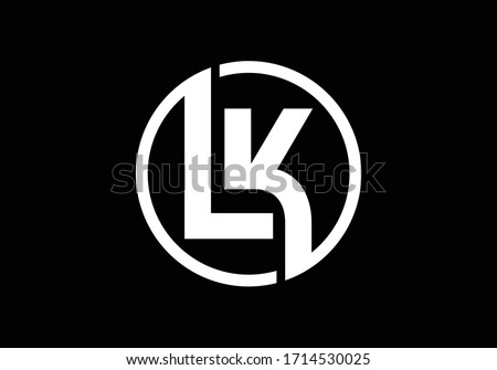 Initial Monogram Letter L  K Logo Design Vector Template. LK Letter Logo Design Stok fotoğraf © 
