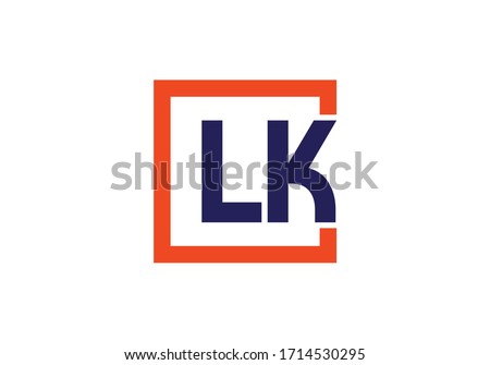 Initial Monogram Letter L  K Logo Design Vector Template. LK Letter Logo Design Stok fotoğraf © 