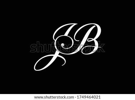 Initial Monogram Letter J B Logo Design Vector Template. J B Letter Logo Design	 Stock fotó © 