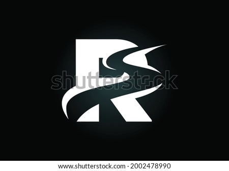Initial Letter R with backspace S or pathway Logo design vector template, Graphic Alphabet Symbol for Corporate Business Identity Stock fotó © 
