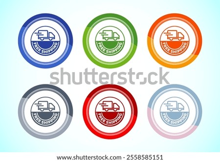 Free shipping icon design Free delivery icon, Button Design Saet