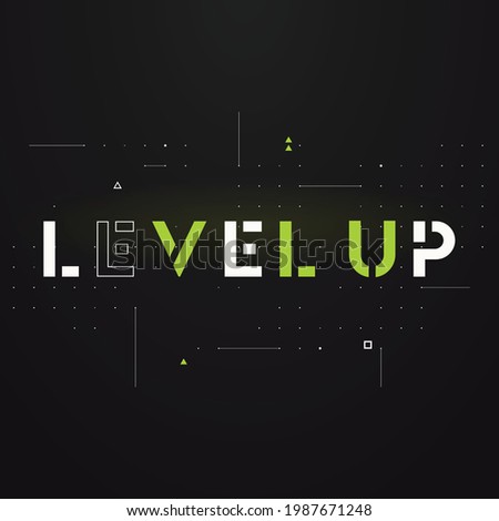 Level Up Gaming Logo Unit - Vector