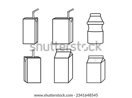 juice boxes vector illustrations for editing and decorative purpose.