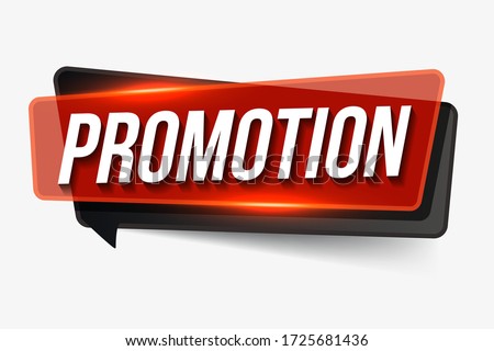 Promotion  sign. Promotion realistic paper speech bubble. banner Promotion
