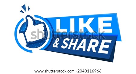 Like and share the thumbs up icon
