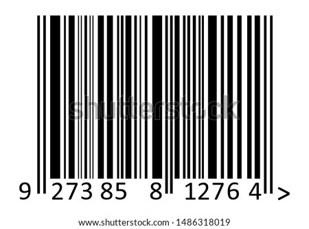 Barcode UPC-A symbolic code vector illustration. EAN bar code icon.