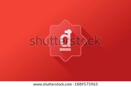 Vietnamese Dong Icon Logo with Long Gradation Shadow, Vector Illustration Design. Vietnam Currency, Economy, Investment, Finance, and Business Element. Can be used for Digital and Printable Infographic