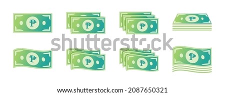 Philippine Peso Banknote Icon Set