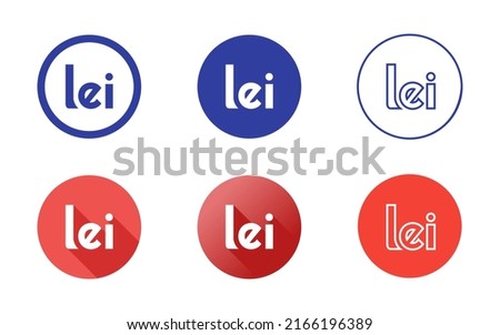 Romanian Leu Symbol Icon Set