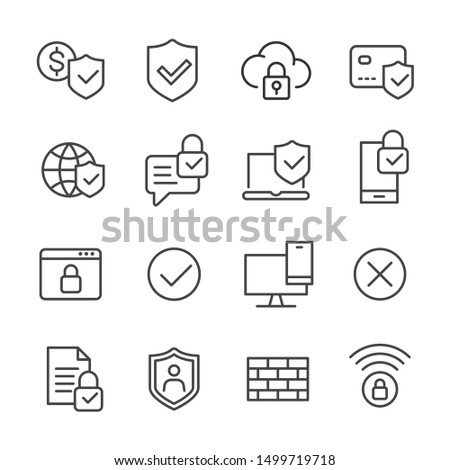 Internet Security - Line Icons
