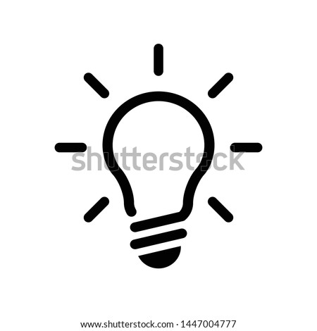 template light bulb, glowing light bulb design elements