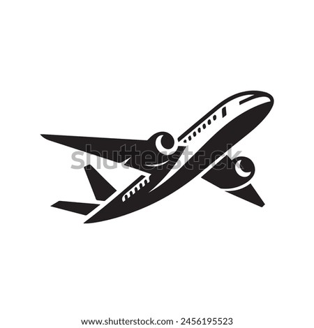 airplane logo template, airplane logo elements, airplane logo icon vector