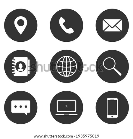 Set of Website icon vector. Communication icon symbol