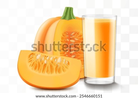 Similar – Image, Stock Photo Fresh pumpkin juice