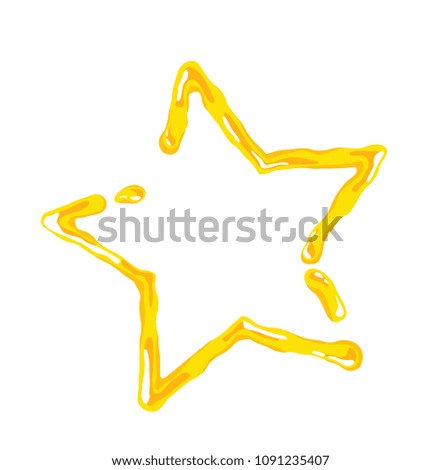 Vector of Oil or cheese star isolated on white background.