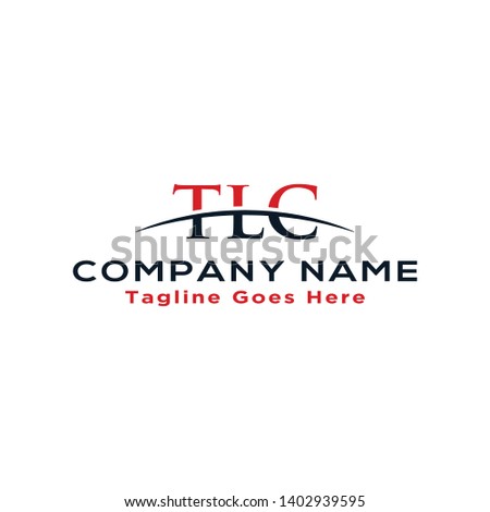 Initial letter TLC, overlapping movement swoosh horizon logo company design inspiration in red and dark blue color vector