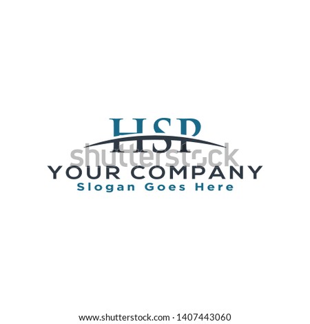 Initial letter HSP, overlapping movement swoosh horizon logo company design inspiration in blue and gray color vector