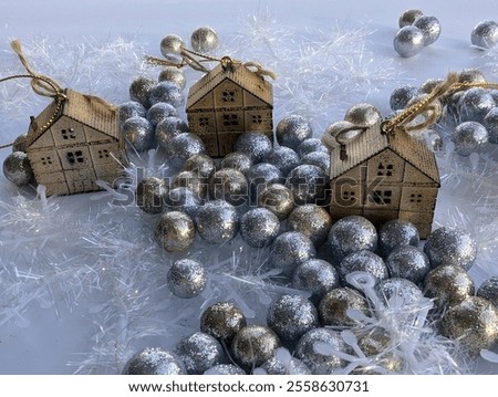 Similar – Image, Stock Photo Small golden fir tree stands on an open book. Christmas.