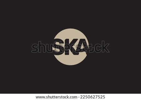 Combination Logo Letter S,K and A design Stock fotó © 