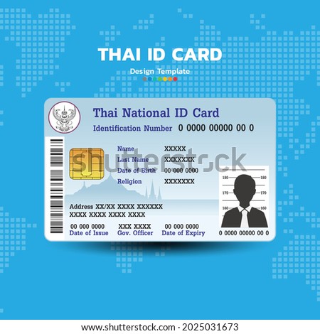 Thai ID card vector for design infographic works. Stock fotó © 