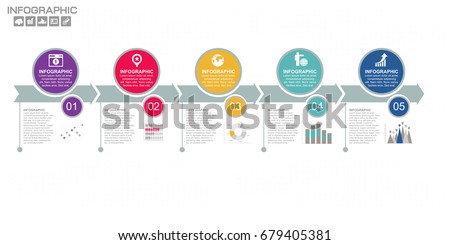 Business data Process chart. Diagram with steps, options, parts or processes. business template for presentation. Abstract elements of graph, Creative concept for infographic. 