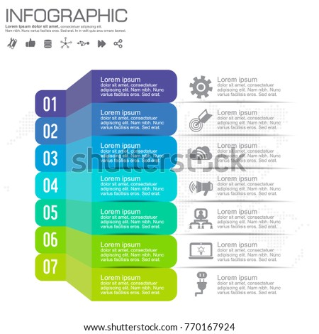 Infographic design vector and  icons can be used for workflow layout, diagram, report, web design. Business concept with options, steps or processes.