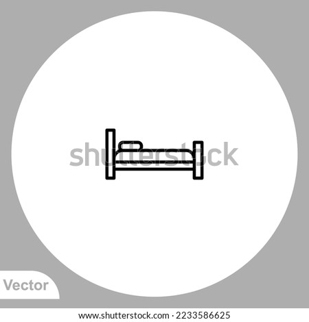 Bed icon sign vector,Symbol, logo illustration for web and mobile