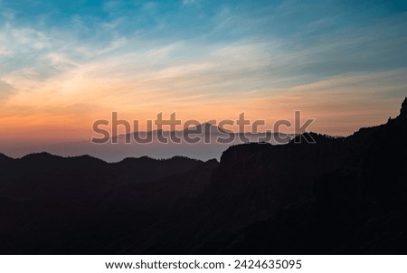 Similar – Image, Stock Photo beautiful sunset at Teide