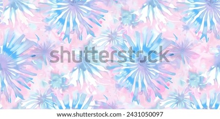 Pink and blue color fabric tie dye pattern ink , colorful tie dye pattern abstract background. Tie dye two tone clouds . Shibori, tie dye, abstract batik brush seamless and repeat pattern design.